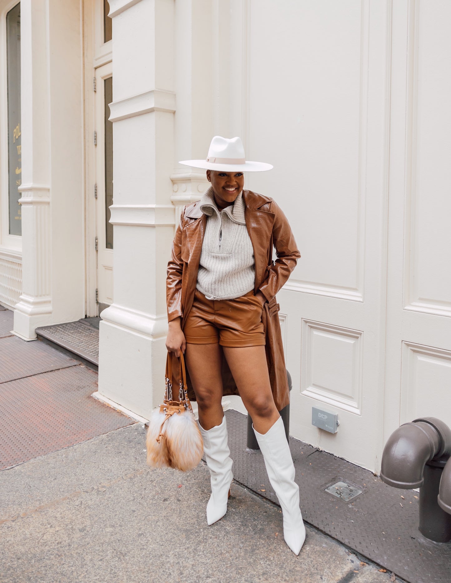 Brooklyn Bucket Bag | Cappuccino Large