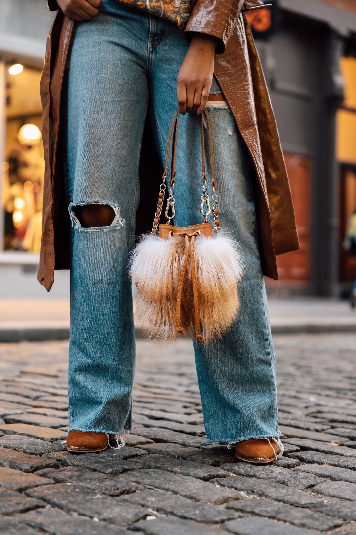 Brooklyn Bucket Bag | Cappuccino Small
