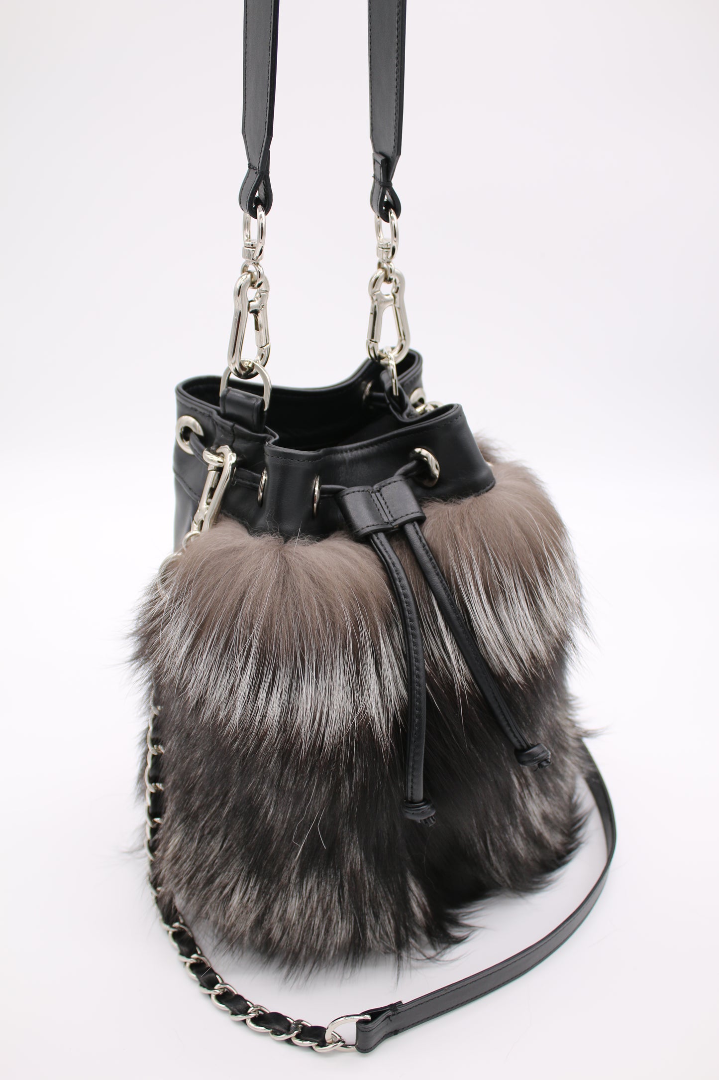 Brooklyn Bucket Bag | Black Ice Large
