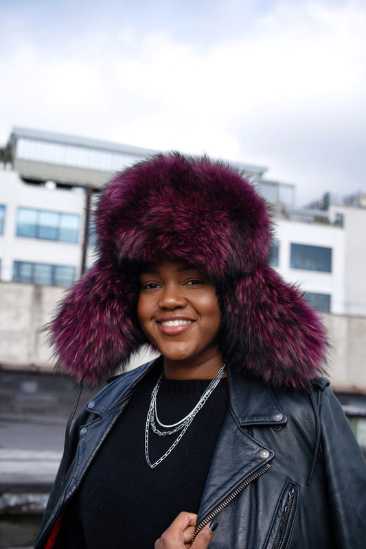Fur Trapper Hat | Mulberry Luxe | Made to Order