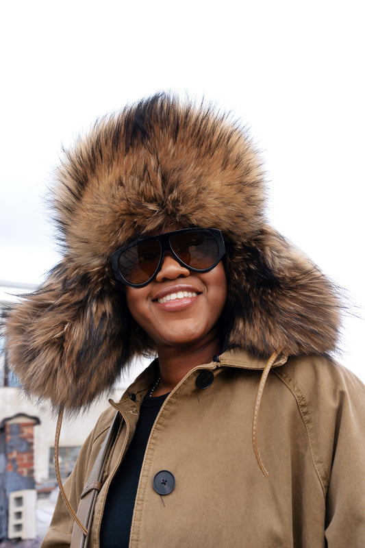 Fur Trapper Hat | Honey Comb | Made to Order